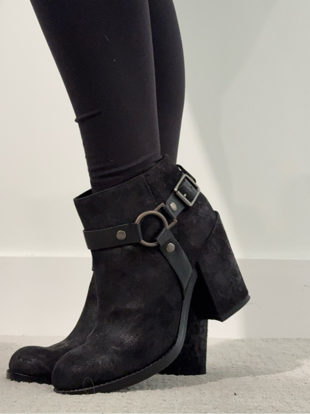 Ash Falcon Black Ankle Boots